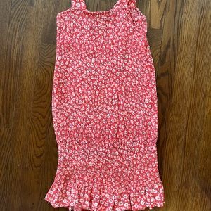 Tube mini floral dress with thick straps